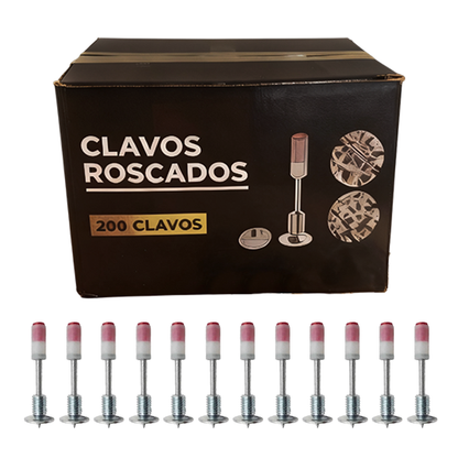 Caja x 200 clavos roscados
