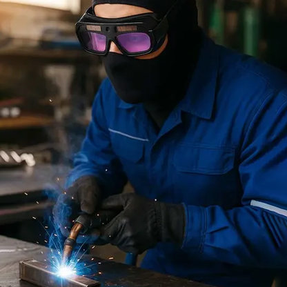 Gafas para soldadura + protector facial + 9 barras para soldar